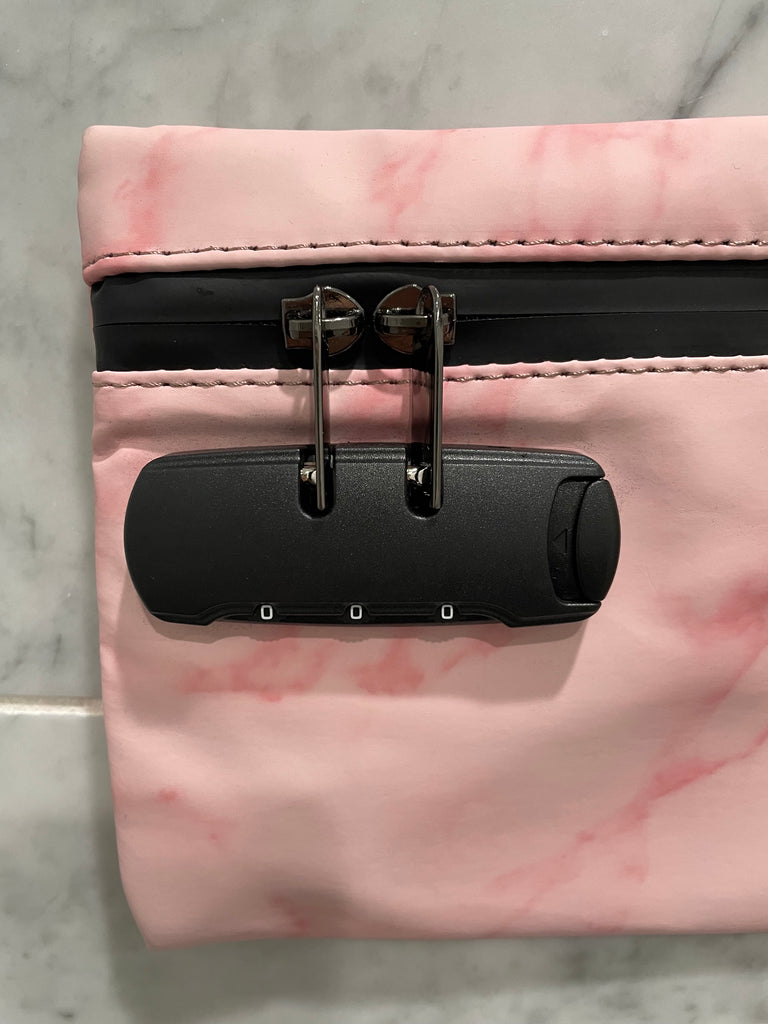 Brando Moon Pink Marble Lock Bag