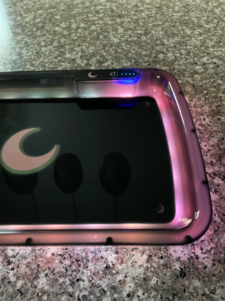 led light rolling tray