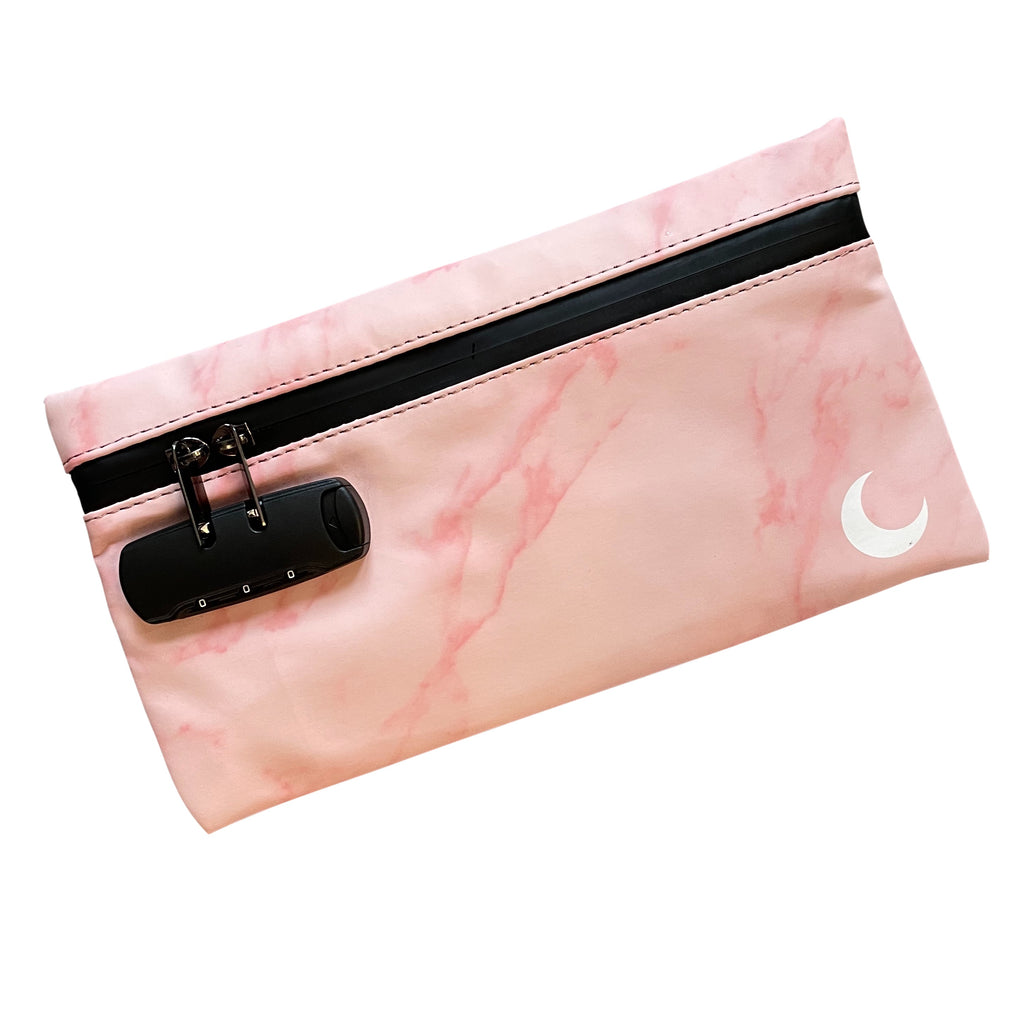 Brando Moon Pink Marble Lock Bag